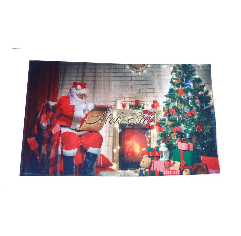Коледна хавлиена кърпа - Дядо Коледа до камината
